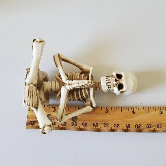 Halloween Yoga Skeleton Figurines Decorations Zen Poses Resin Set of 4 New - Picture 10 of 16